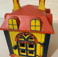 Cast Iron Bank Building Coin Bank 